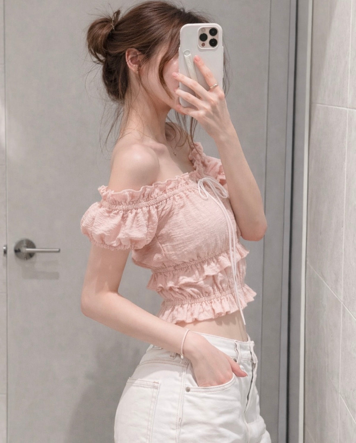 糖果系Ruffle Top