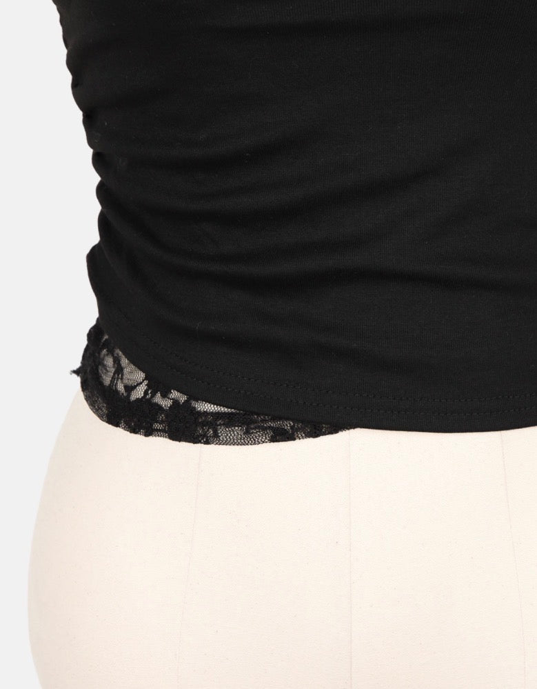 骨感領露肩Lace Top